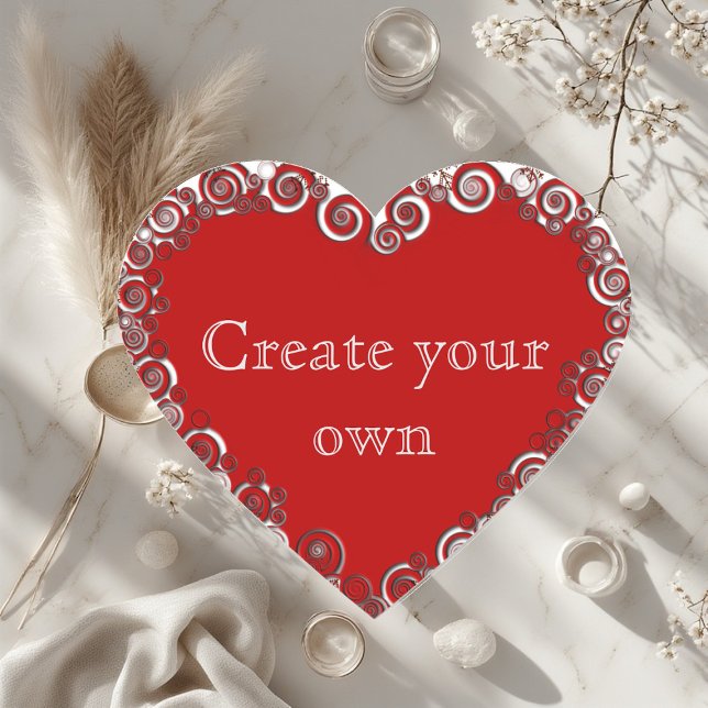 Create Your Own Romantic Heart  Sticker (Create Your Own Romantic Heart Heart Sticker)