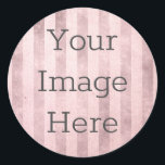 Create Your Own Rose Gold   Blush Pink Worn Stripe Classic Round Sticker<br><div class="desc">Create your very own personalized sticker. Upload fun images cool designs inspirational text or even your company's logo. With this easy to use design tool it is as simple as that to make your image stick in someone's mind. Click personalize, you can simply change the text here - or to...</div>