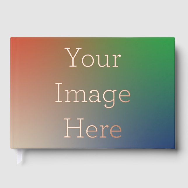 Foil Guestbook Size: 22.86 cm x 15.24 cm, 100 Pages, Paper: White Uncoated Lynx(R) Opaque Ultra Paper, Foil Colour: Rose Gold (Front)