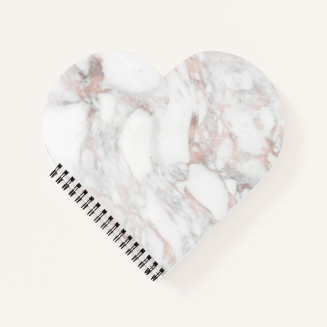 Create Your Own Rose Gold Marble Blank Template Notebook (Front)