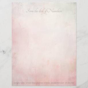 Create Your Own Rosey Green Shabby Chic Grunge Letterhead
