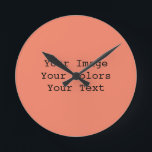 Create Your Own Round Clock<br><div class="desc">Create your own fully customized wedding favours,  reception supplies,  custom colour decorations and invitations,  personalized jewellery and more!</div>