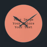 Create Your Own Round Clock<br><div class="desc">Create your own fully customized wedding favours,  reception supplies,  custom colour decorations and invitations,  personalized jewellery and more!</div>