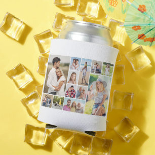 Create Your Own Round Corners 12 Photo Collage Can Cooler