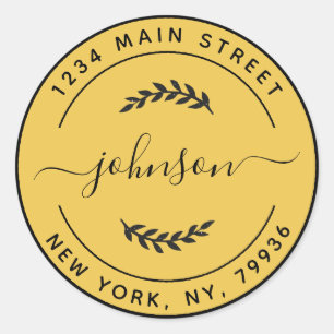 Create Your Own Round Gold and Black Sticker