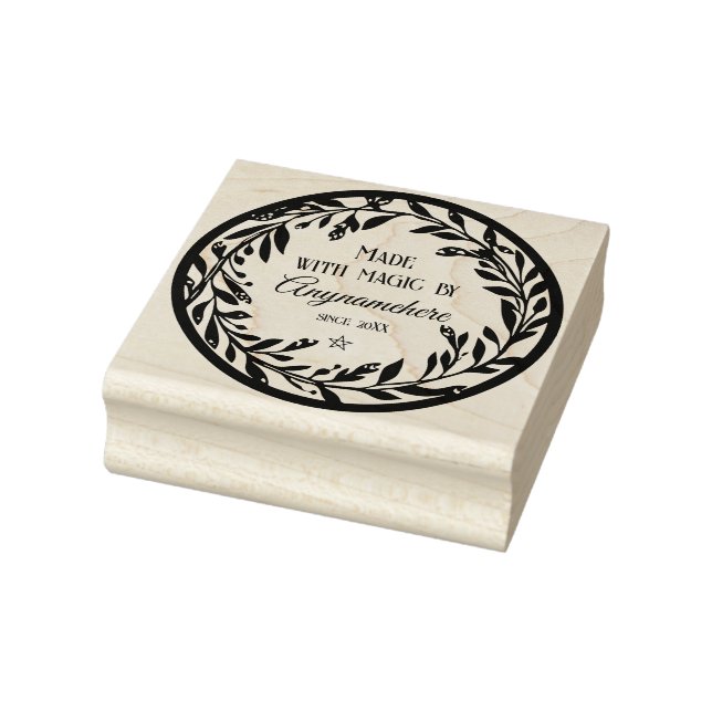 Create Your Own Round Ivy Vine Wreath Rubber Stamp (Stamp)