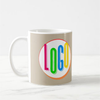 CREATE YOUR OWN ROUND LOGO TEMPLATE PROTOTYPE COFFEE MUG