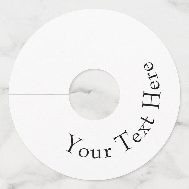 Round Wine Glass Tags, Signature Matte (Front)