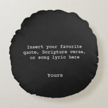 Create Your Own Round Pillow