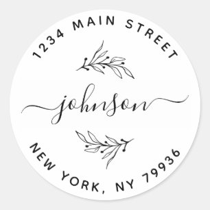 Create Your Own Round Return Address Classic Round Classic Round Sticker
