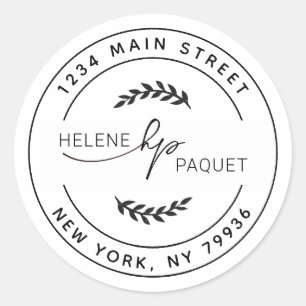 Create Your Own Round Return Address Classic Round Classic Round Sticker
