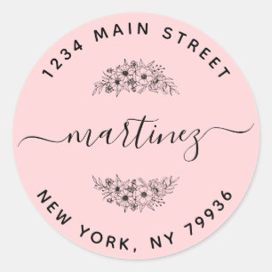 Create Your Own Round Return Address Classic Round Classic Round Sticker