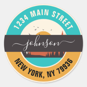 Create Your Own Round Return Address Classic Round Classic Round Sticker