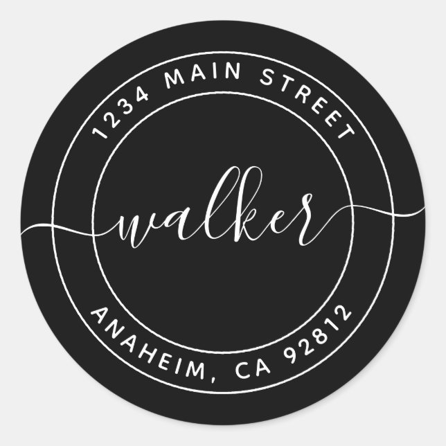 Create Your Own Round Return Address Classic Round Sticker (Front)