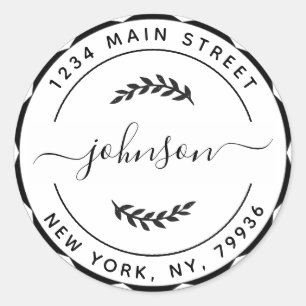 Create Your Own Round Return Address Classic Round Sticker