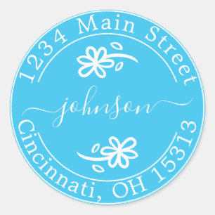 Create Your Own Round Return Address Classic Round Sticker