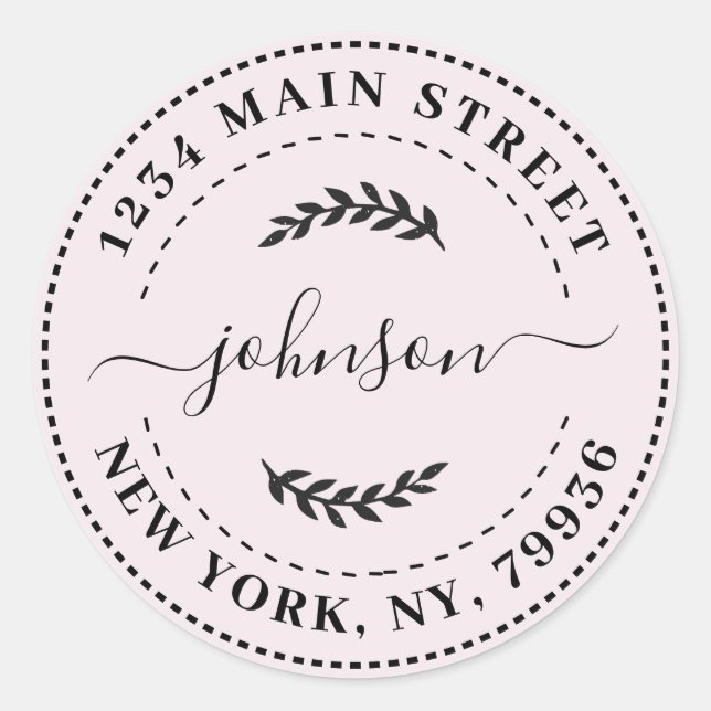 Create Your Own Round Return Address Classic Round Sticker (Front)