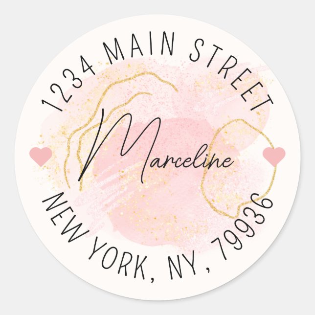 Create Your Own Round Return Address Classic Round Sticker (Front)