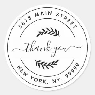 Create Your Own Round Return Address Classic Round Sticker