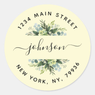 Create Your Own Round Return Address Classic Round Sticker