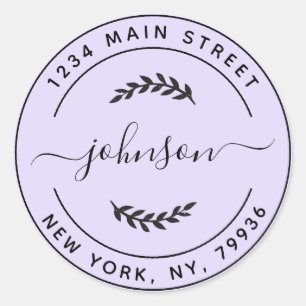 Create Your Own Round Return Address Classic Round Sticker