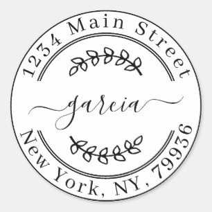 Create Your Own Round Return Address Classic Round Sticker