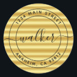Create Your Own Round Return Address Classic Round Sticker<br><div class="desc">Create Your Own Round Return Address</div>