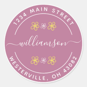 Create Your Own Round Return Address Classic Round Sticker