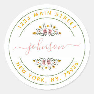 Create Your Own Round Return Address Classic Round Sticker