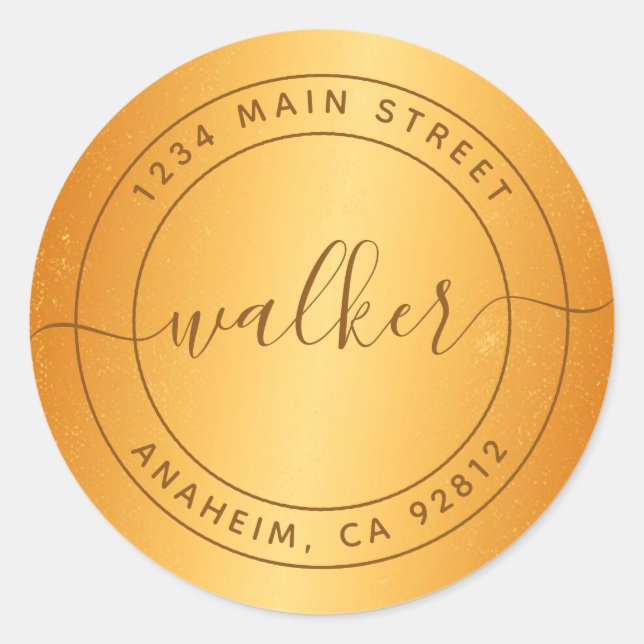 Create Your Own Round Return Address Classic Round Sticker (Front)