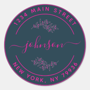 Create Your Own Round Return Address Classic Round Sticker