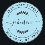 Create Your Own Round Return Address Classic Round Sticker<br><div class="desc">Create Your Own Round Return Address</div>