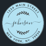 Create Your Own Round Return Address Classic Round Sticker<br><div class="desc">Create Your Own Round Return Address</div>