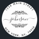 Create Your Own Round Return Address Classic Round Sticker<br><div class="desc">Create Your Own Round Return Address</div>
