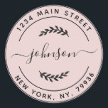 Create Your Own Round Return Address Classic Round Sticker<br><div class="desc">Create Your Own Round Return Address</div>