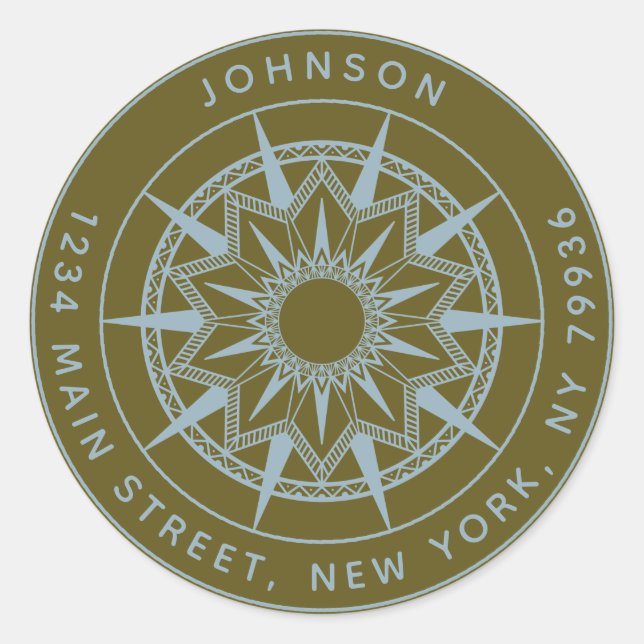 Create Your Own Round Return Address Classic Round Sticker (Front)