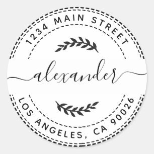 Create Your Own Round Return Address Classic Round Sticker