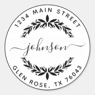 Create Your Own Round Return Address Classic Round Sticker