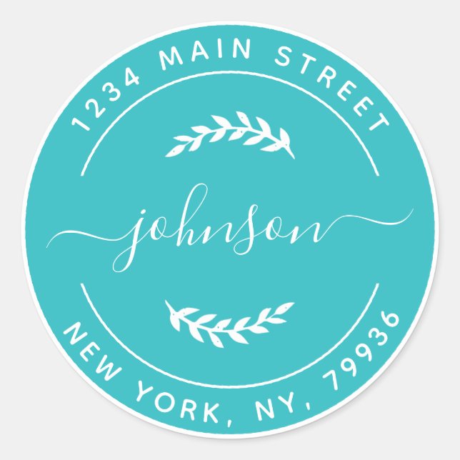 Create Your Own Round Return Address Classic Round Sticker (Front)