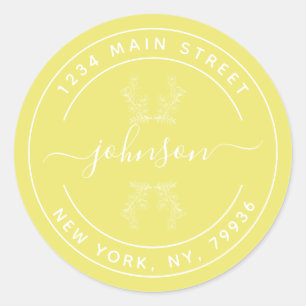 Create Your Own Round Return Address Classic Round Sticker