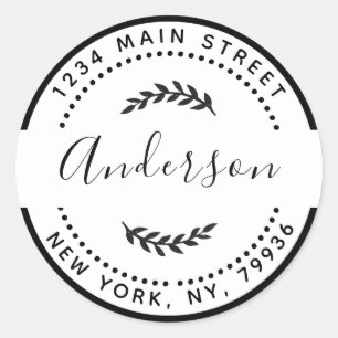 Create Your Own Round Return Address Classic Round Sticker