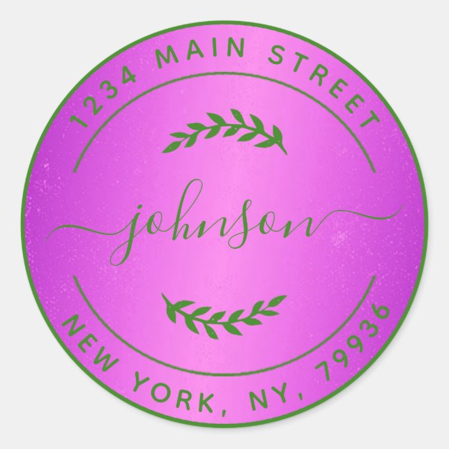Create Your Own Round Return Address Classic Round Sticker (Front)
