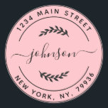 Create Your Own Round Return Address Classic Round Sticker<br><div class="desc">Create Your Own Round Return Address</div>