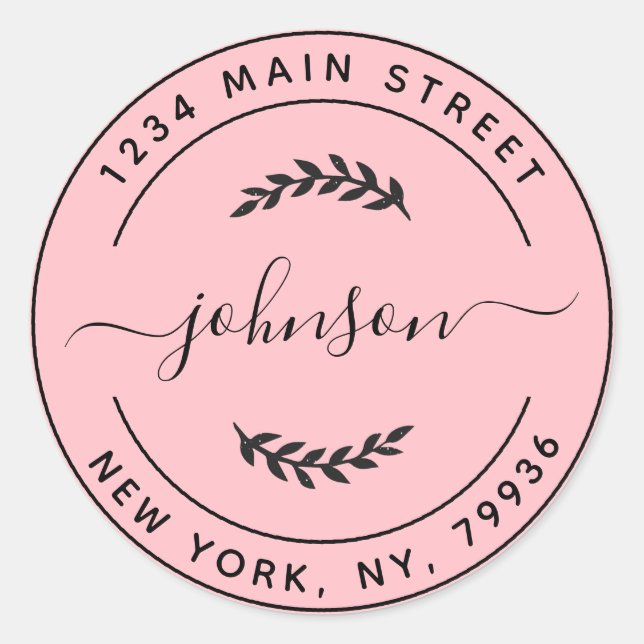 Create Your Own Round Return Address Classic Round Sticker (Front)