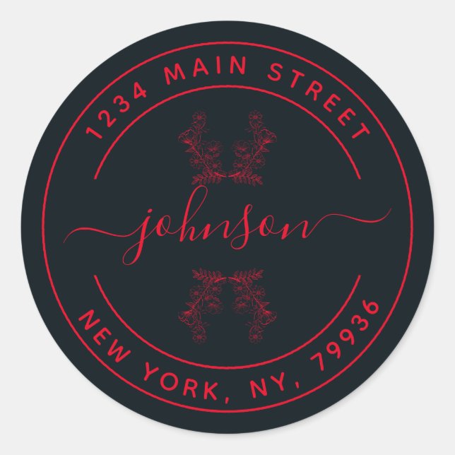 Create Your Own Round Return Address Classic Round Sticker (Front)