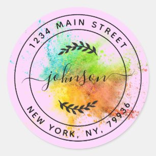 Create Your Own Round Return Address Classic Round Sticker