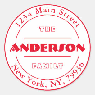 Create Your Own Round Return Address Classic Round Sticker