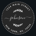 Create Your Own Round Return Address Classic Round Sticker<br><div class="desc">Create Your Own Round Return Address</div>