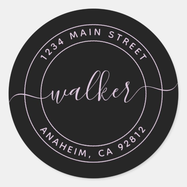 Create Your Own Round Return Address Classic Round Sticker (Front)