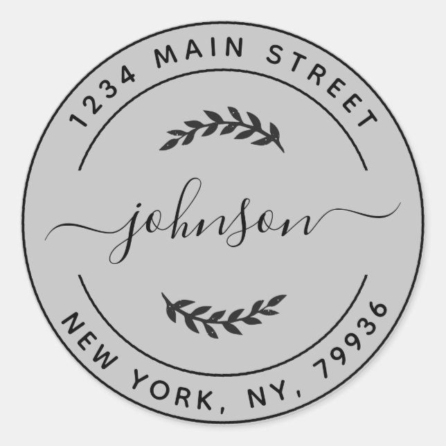 Create Your Own Round Return Address Classic Round Sticker (Front)